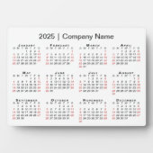 Plaque Photo 2025 Calendrier Nom commercial Bureau (Devant)