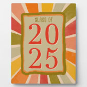 Plaque Photo 2025 Retro Stylish Fun Modern Grad Card (Devant)