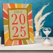 Plaque Photo 2025 Retro Stylish Fun Modern Grad Card (Côté)