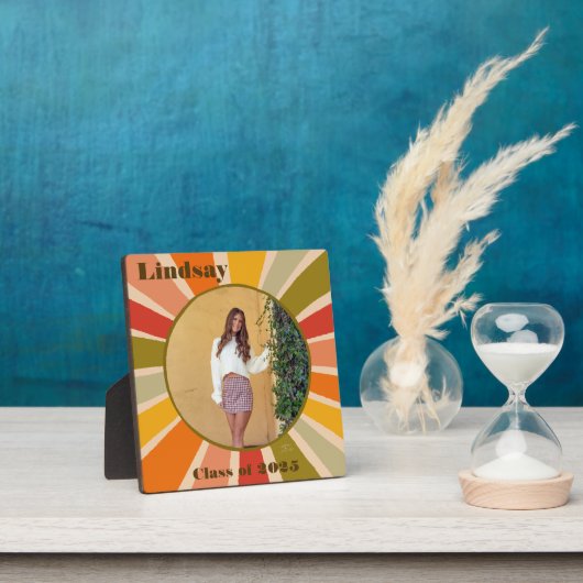 Plaque Photo 2025 Retro Stylish Fun Moderne Grad Custom (Insitu)