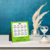 Plaque Photo 2029 Jaune Vert 52 Semaines Calendrier par Janz (Insitu)