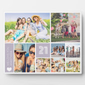 Plaque Photo 21e anniversaire Multi Photo Collage (Devant)