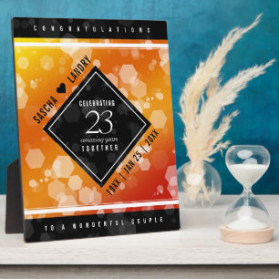 Plaque Photo 23e anniversaire de Mariage de Topaz impérial