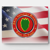 Plaque Photo 24e division d'infanterie "Première à combattre" (Devant)