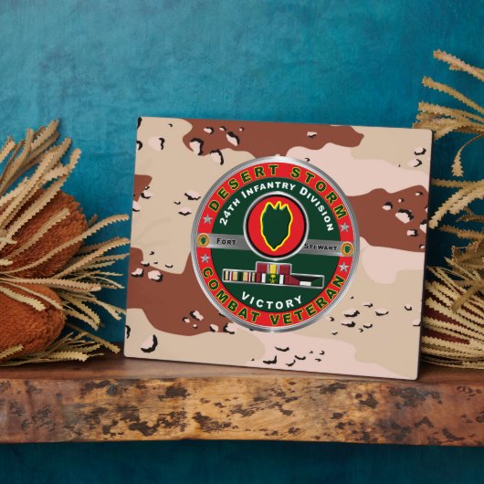 Plaque Photo 24e division d'infanterie Tempête du désert (Côté)
