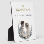 Plaque Photo 25th Wedding Anniversary Heirloom Celebration (Côté)