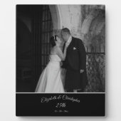 Plaque Photo 25th Wedding Photo Anniversary Black Silver (Devant)