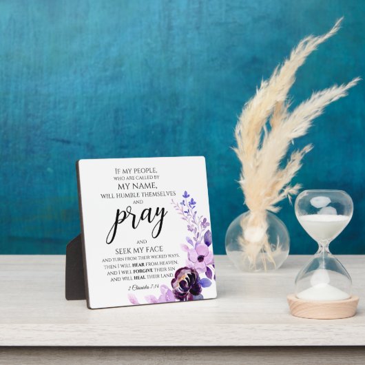 Plaque Photo 2 Chroniques 7:14 Si Mon Peuple Priait Chrétien (Insitu)
