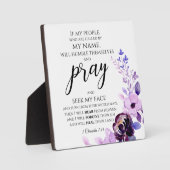 Plaque Photo 2 Chroniques 7:14 Si Mon Peuple Priait Chrétien (Recto)