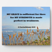 Plaque Photo 2 Corinthiens 12:9 Ma grâce est suffisante ... (Devant)