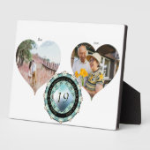 Plaque Photo 2 Photos 19e anniversaire de Mariage Acquamarine (Côté)