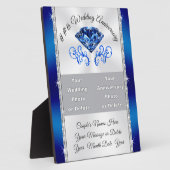 Plaque Photo 2 PHOTOS 65th or 45th Wedding Anniversary Toxits (Côté)