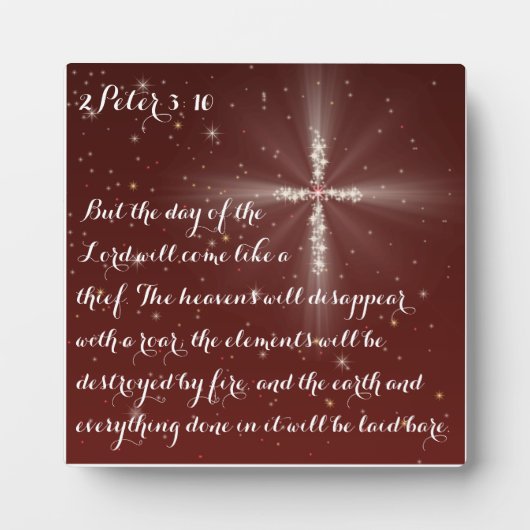 Plaque Photo 2 Pierre 3:10 (Devant)