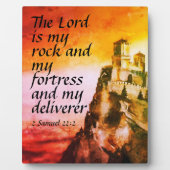 Plaque Photo 2 Samuel 22:2 (Devant)