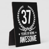 Plaque Photo 37e anniversaire (37 ans d'être génial) (Côté)