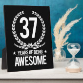 Plaque Photo 37e anniversaire (37 ans d'être génial) (Côté)