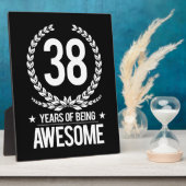 Plaque Photo 38e anniversaire (38 ans d'être génial) (Côté)