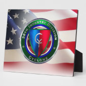 Plaque Photo 38e division d'infanterie "Cyclone" (Côté)