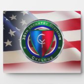 Plaque Photo 38e division d'infanterie "Cyclone" (Devant)