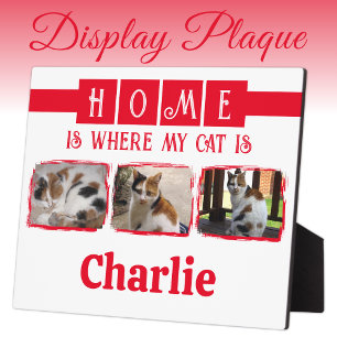 Plaque Photo 3 animal animal photo collage blanc rouge