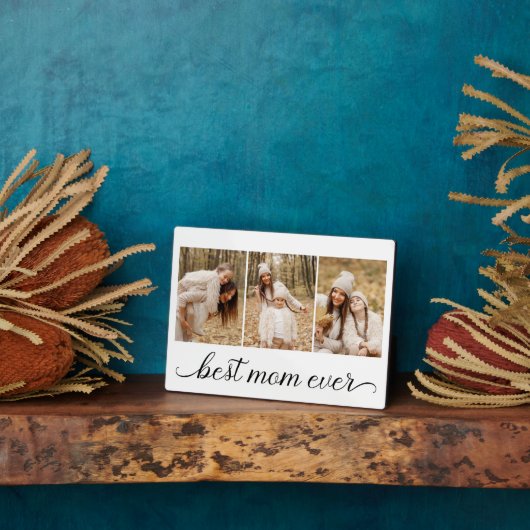 Plaque Photo 3 Collage photo Meilleure maman jamais (Côté)