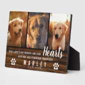 Plaque Photo 3 Collage photo Mémorial de perte d'animal rustiqu (Côté)