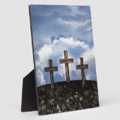 Plaque Photo 3 Croix robustes avec ciel (Côté)