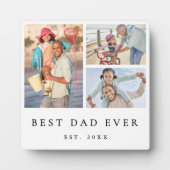 Plaque Photo 3 photo Meilleur papa jamais (Devant)
