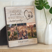 Plaque Photo 3 Photo Rustique Perte d'Animal de Compagnie