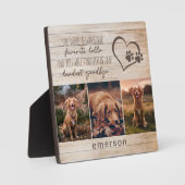 Plaque Photo 3 Photo Rustique Perte d'Animal de Compagnie (Recto)