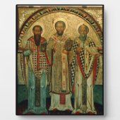 Plaque Photo 3 Saint Hiérarque l Icône orthodoxe l Saints catho (Devant)