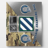 Plaque Photo 3e division d'infanterie "Rocher de la Marne" (Devant)