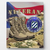 Plaque Photo 3e division d'infanterie Vétérinaire (Devant)