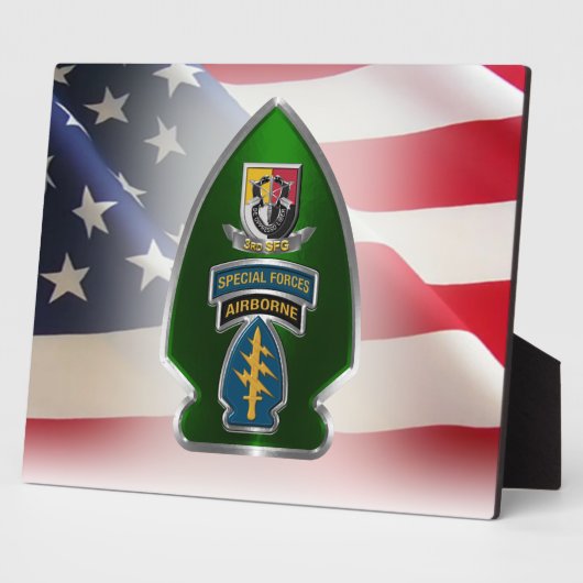 Plaque Photo 3e Groupe des forces spéciales (AIRBORNE) (Côté)