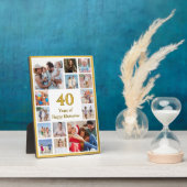 Plaque Photo 40 years (or any age) of happy memories birthday (Côté)