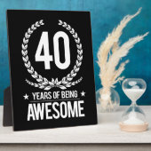 Plaque Photo 40e anniversaire (40 ans d'être génial) (Côté)