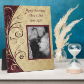 Plaque Photo 40e anniversaire de mariage (Côté)