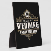 Plaque Photo 40e anniversaire du Mariage (Côté)