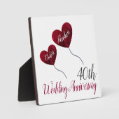 Plaque Photo 40e anniversaire du mariage de Ruby (Recto)