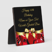 Plaque Photo 40e cadeau d'anniversaire pour patron, collègue, e (Recto)