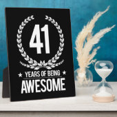 Plaque Photo 41e anniversaire (41 ans d'être génial) (Côté)