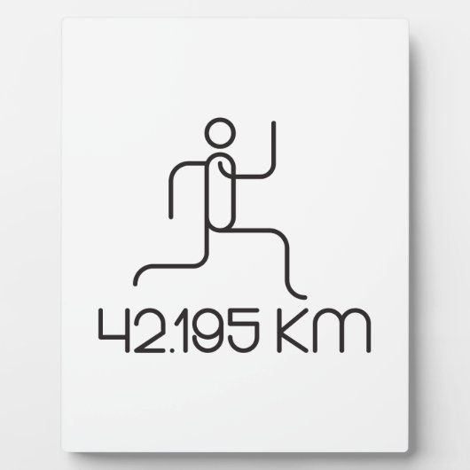 Plaque Photo 42,195 km distance du marathon (Devant)