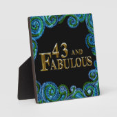 Plaque Photo 43e anniversaire (Recto)