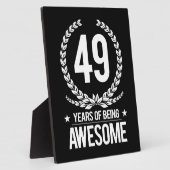 Plaque Photo 49th Birthday (49 Years Of Being Awesome) (Côté)