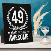 Plaque Photo 49th Birthday (49 Years Of Being Awesome) (Côté)