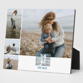 Plaque Photo 4 Boy Mama Custom Photo Collage (Côté)