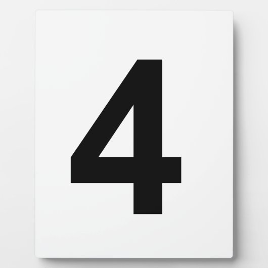 Plaque Photo 4 - numéro quatre (Devant)