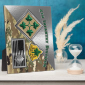 Plaque Photo 4e division d'infanterie "4ID Ivy Division" (Côté)