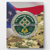 Plaque Photo 4e division d'infanterie Ancien combattant à la re (Devant)