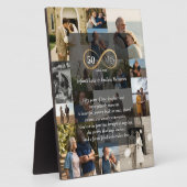Plaque Photo 50 Ans Infinity Photo Collage Anniversaire Cadeau (Côté)